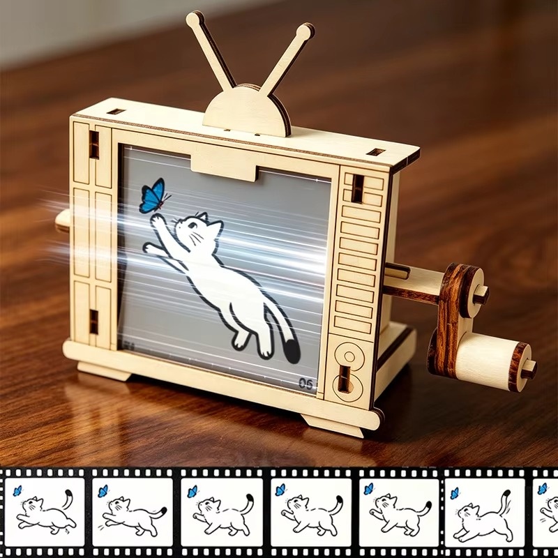 DIY Wooden TV-Shaped Hand Cran - Science Hobbyist recension och pris